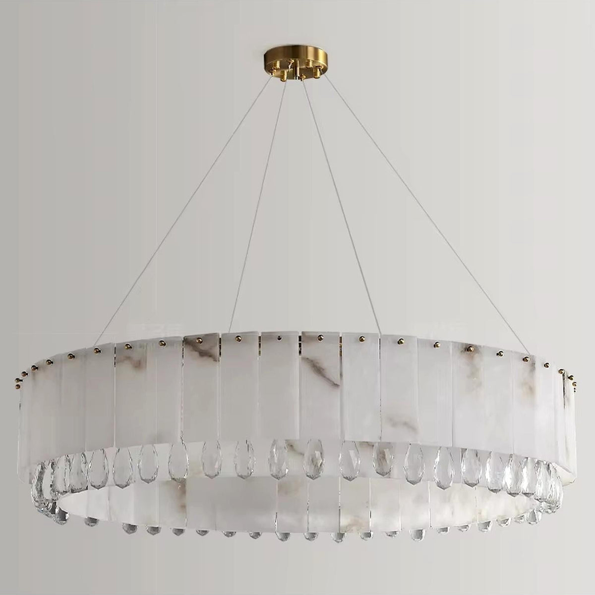 Stuart 39-inch round chandelier side profile