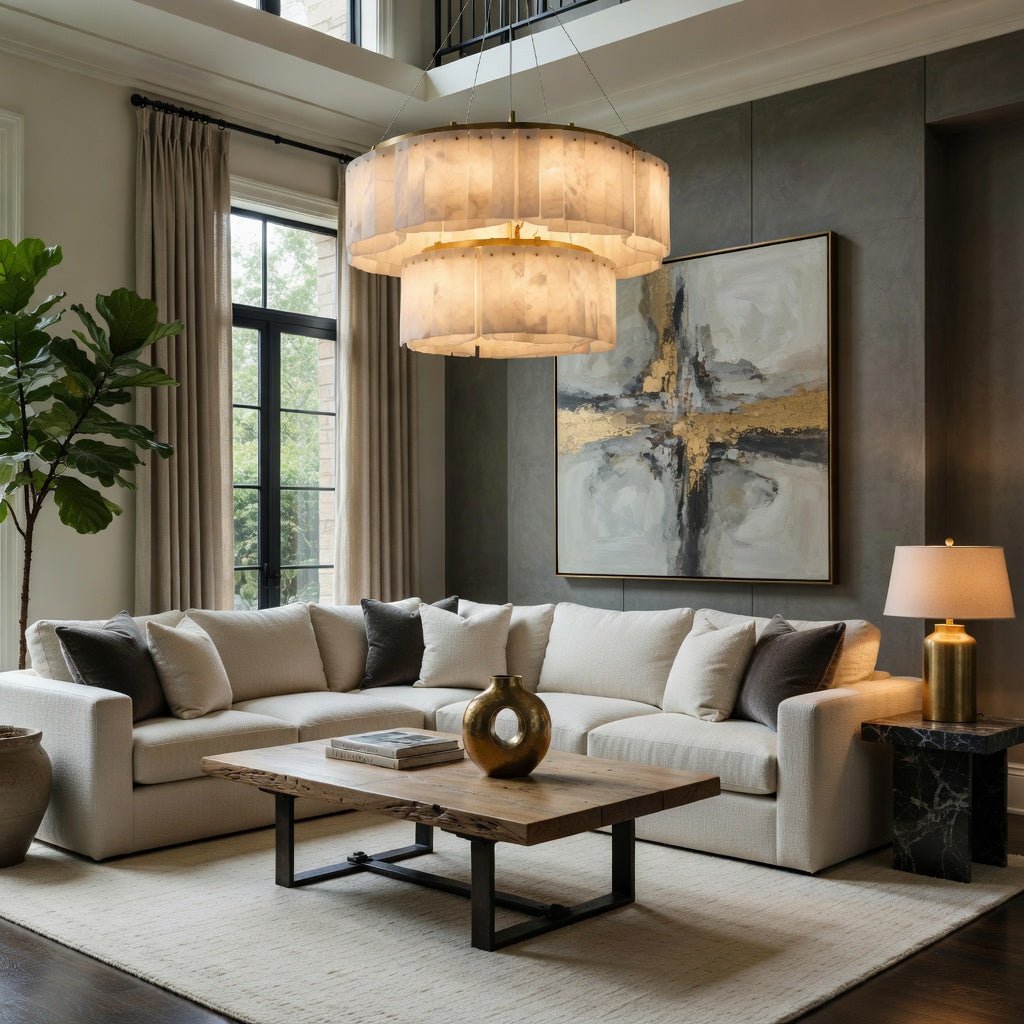 buyOakley Two-Tier Layered Marble Chandelier - Morsale
