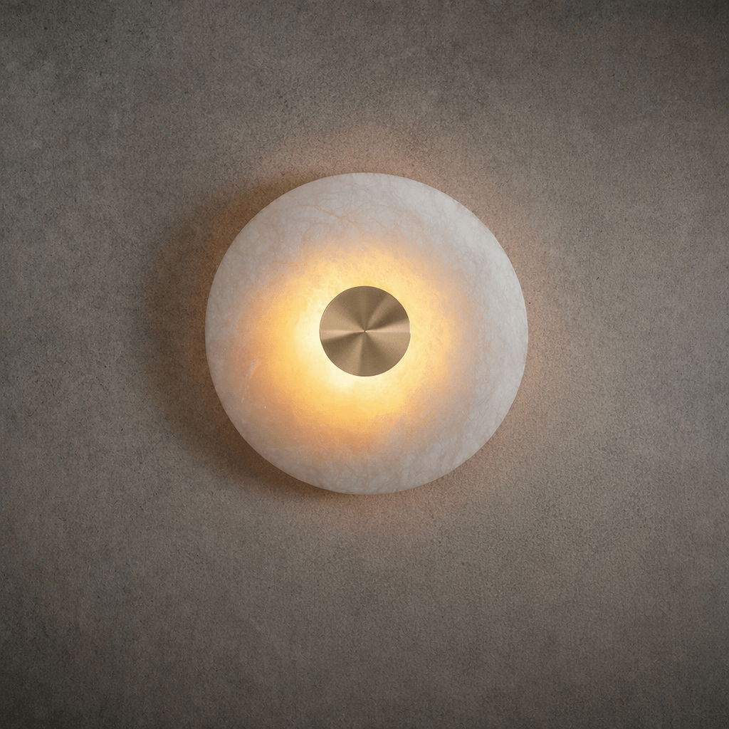 buySolena Marble Disc Wall Sconce - Morsale