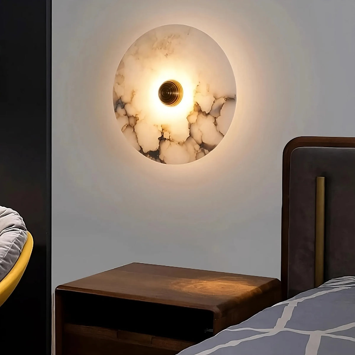 buyMoonshade Marble Disc Wall Sconce - Morsale