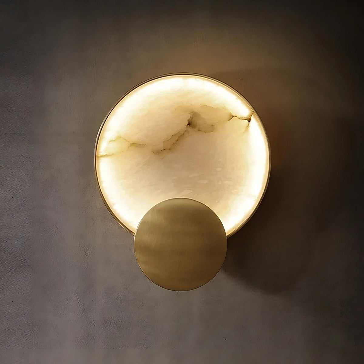 buyBarley Marble & Brass Wall Sconce - Morsale