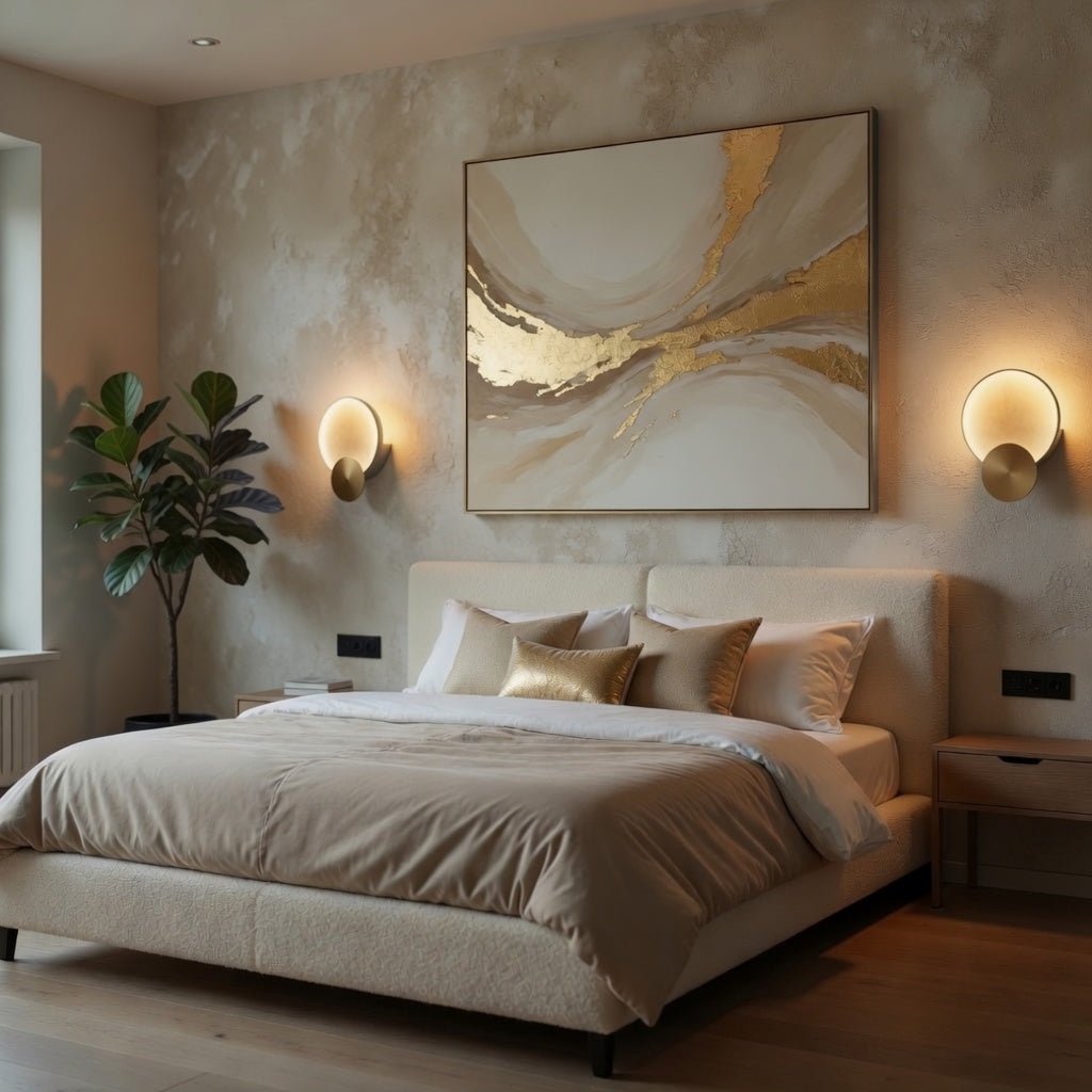buyBarley Marble & Brass Wall Sconce - Morsale