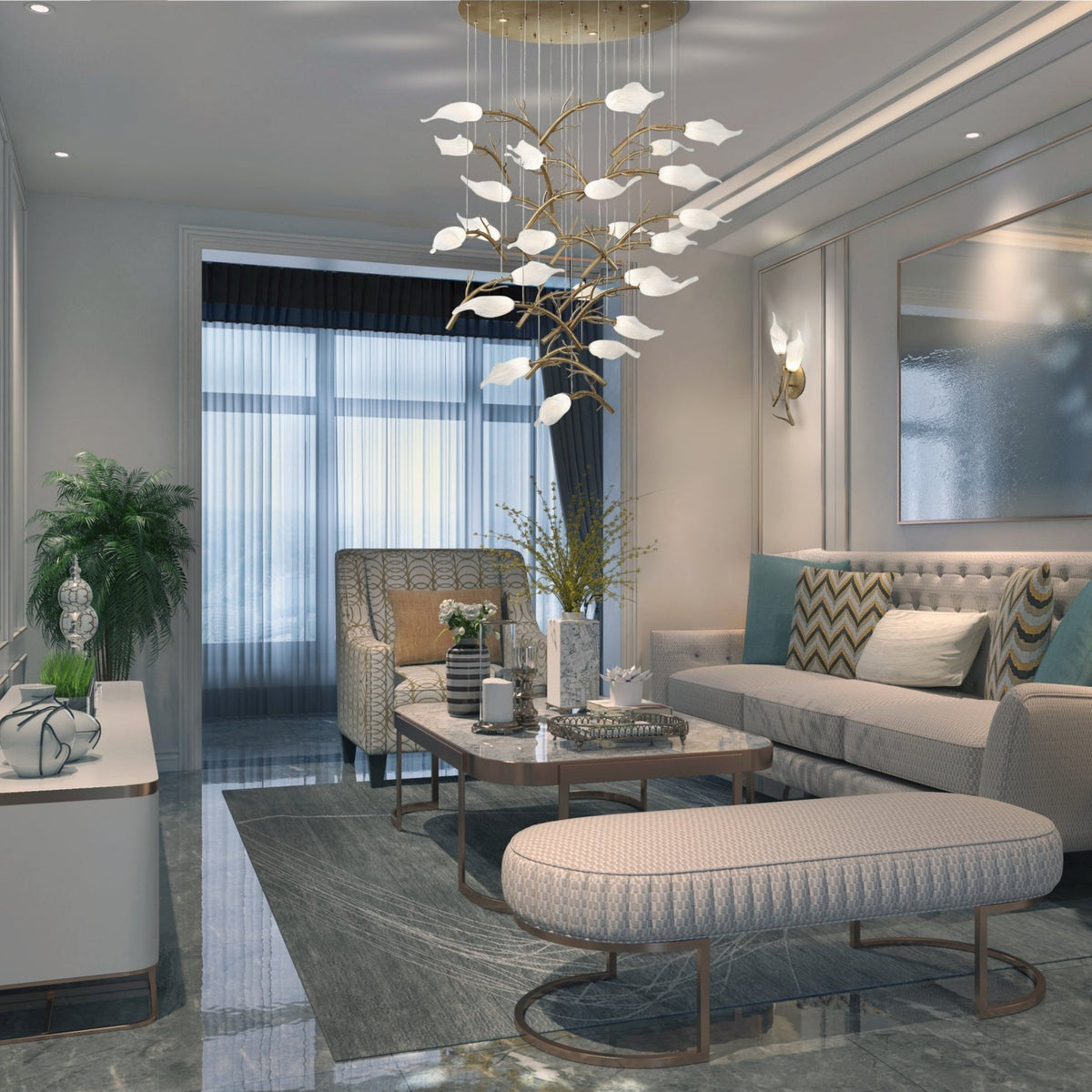 Matera Integrated LED Grand Chandelier 25 - Light - casivra