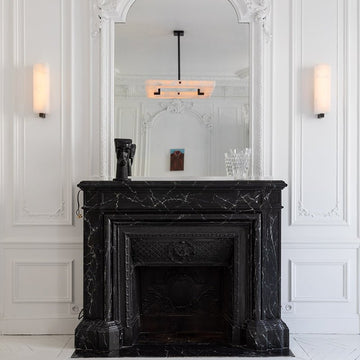 Maxine Modern Square Alabaster Living Room Chandelier - casivra