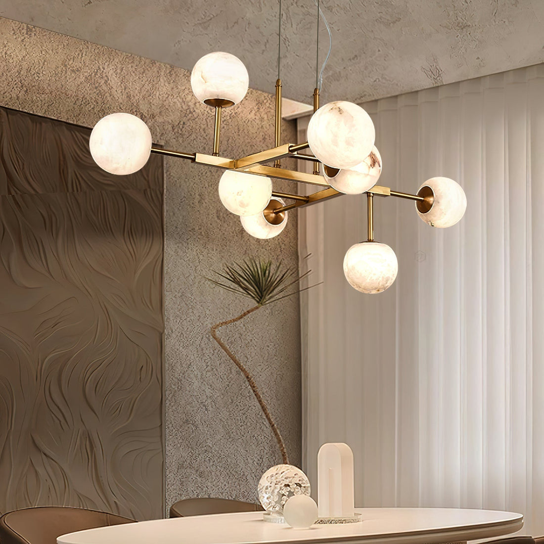 Maytoni Uva Alabaster Chandelier - L 41.3″Glodcasivra