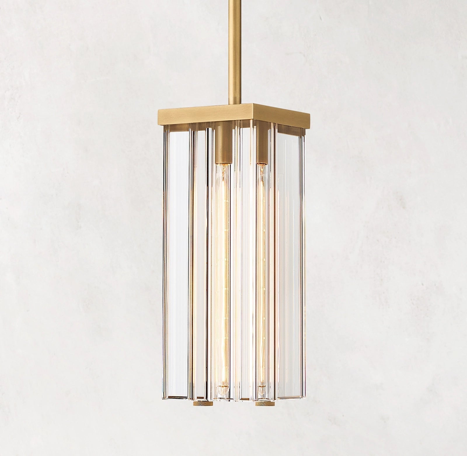 Savile Crystal Block Square Pendant Light