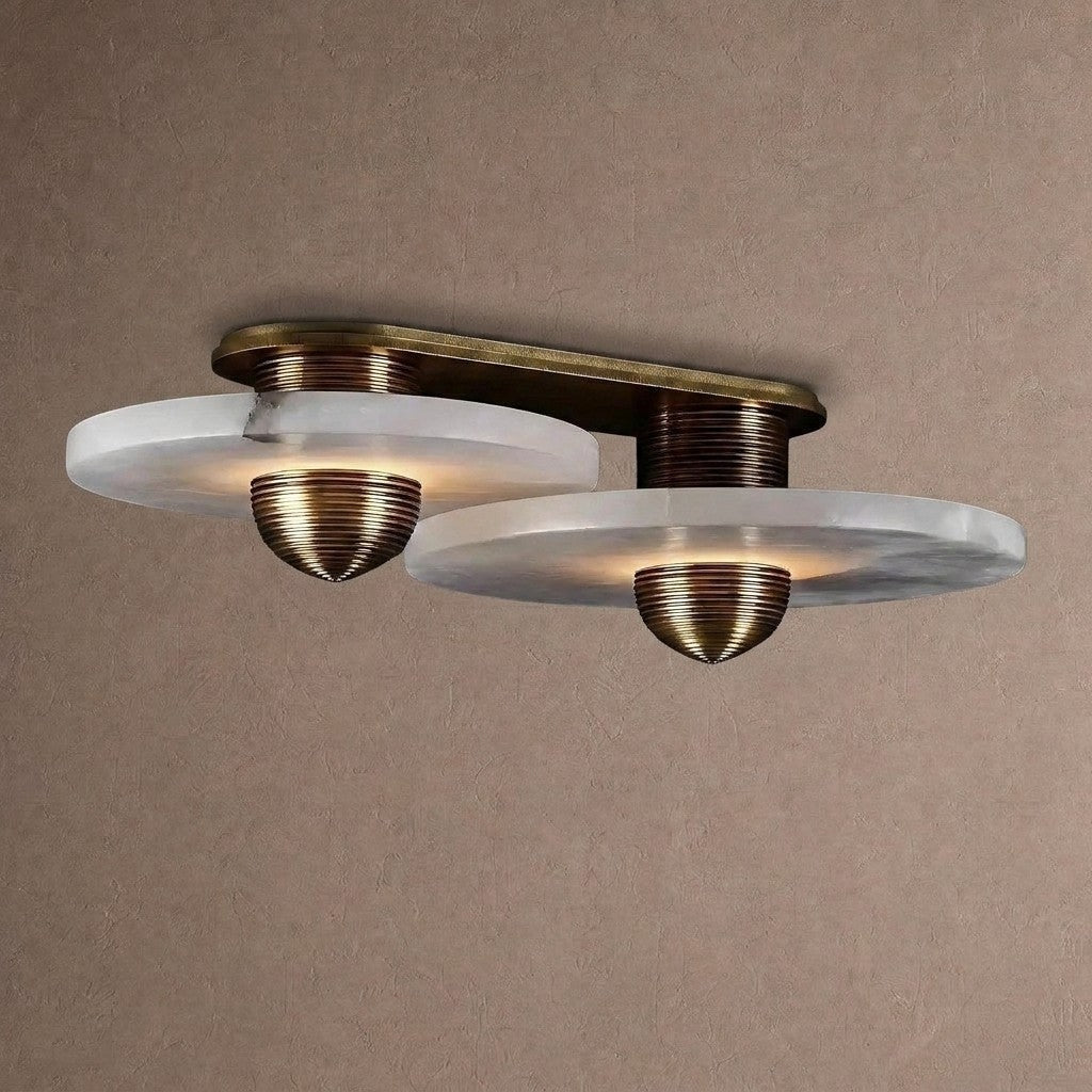 Median Alabaster Flush mount - 2 Surface - Brasscasivra