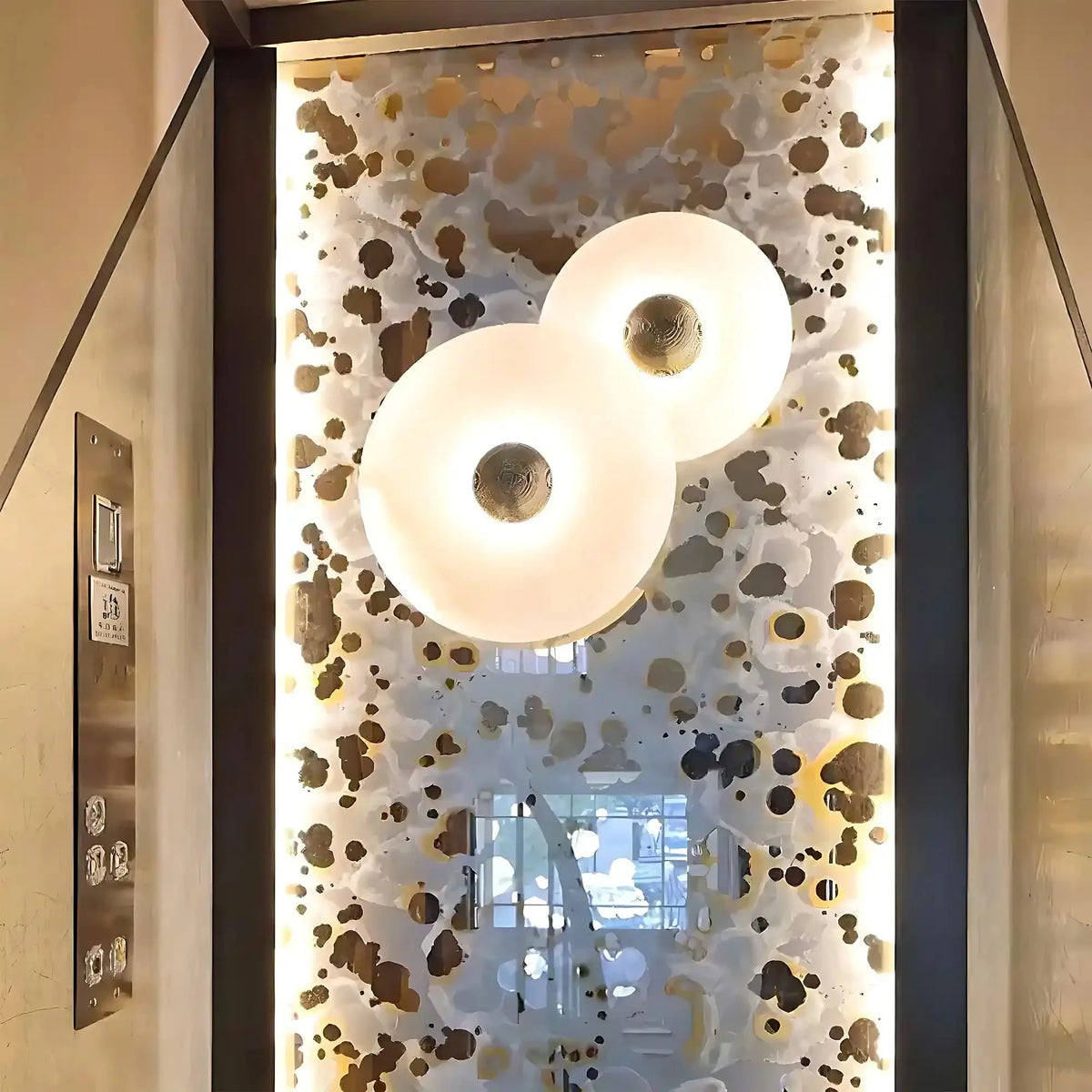 Median Alabaster Flush mount - 2 Surface - Bronzecasivra