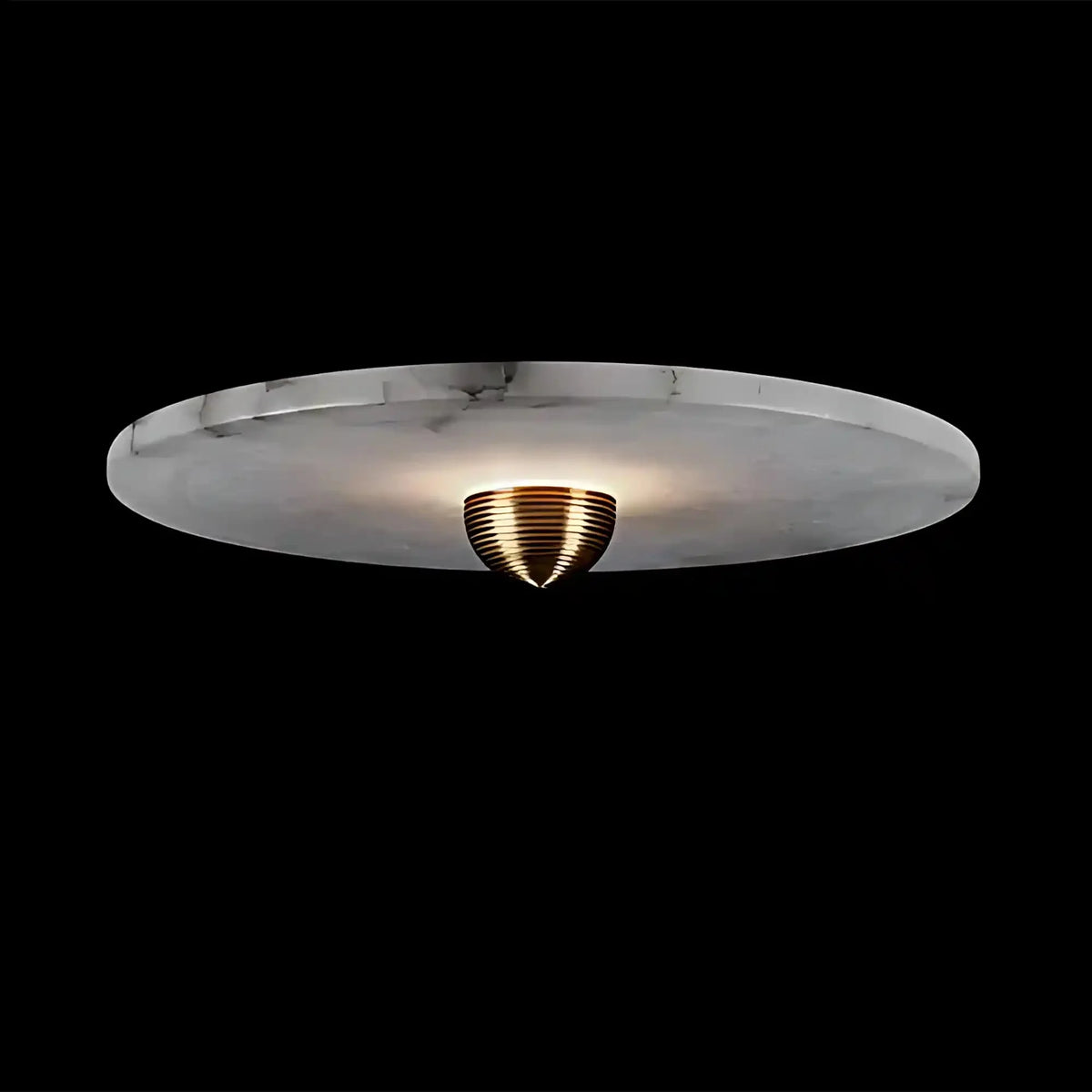 Median Alabaster Flush mount Wall Sconce - Bronze11''Dcasivra