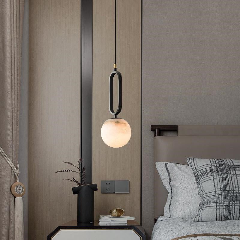 Merlin Phoenix Alabaster Sphere Pendant Light, Modern Pendant Lighting - casivra