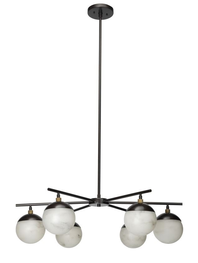 Metro Alabaster 6 Light Chandelier - casivra