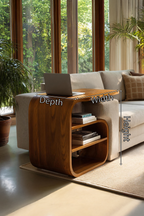 Handcrafted Wooden Side Table For Entryway Design And Home Decor