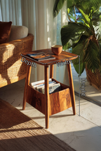 Handcrafted Wooden Side Table For Living Room And Furniture Decor