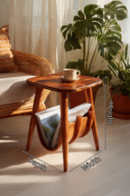 Farmhouse Solid Wood Side Table For Bedroom Decor And Home Style