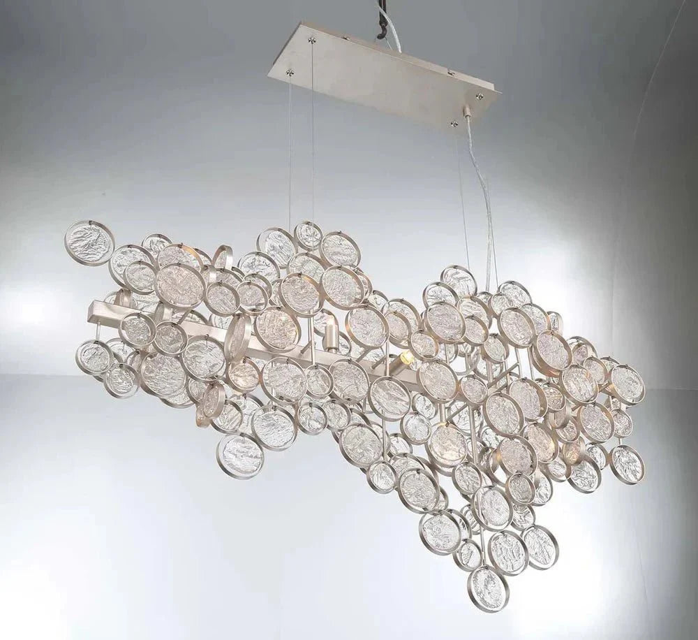 Mirella Trento Clustered Glass Linear Chandelier - 40.3”Goldcasivra