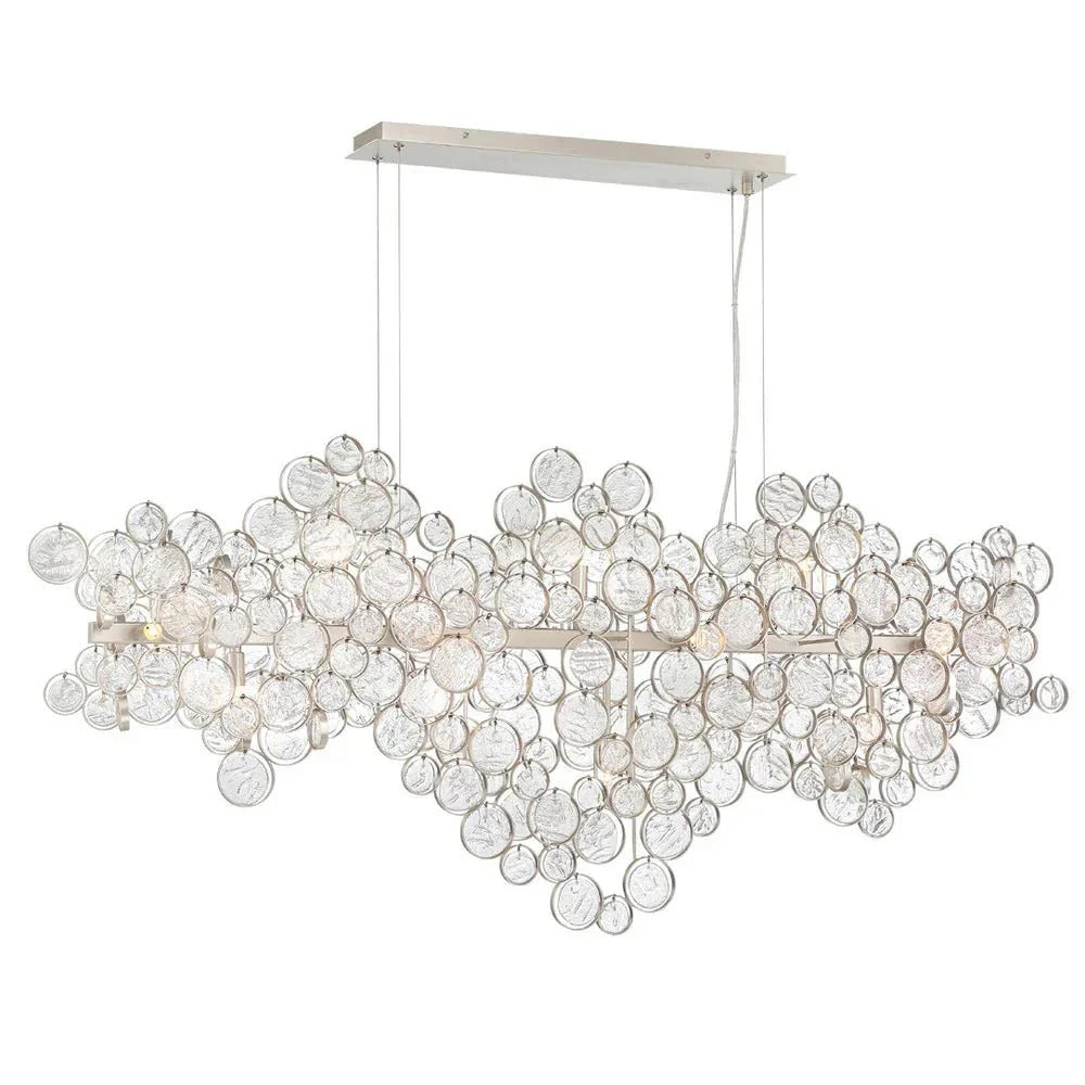 Mirella Trento Clustered Glass Linear Chandelier - 40.3”Goldcasivra