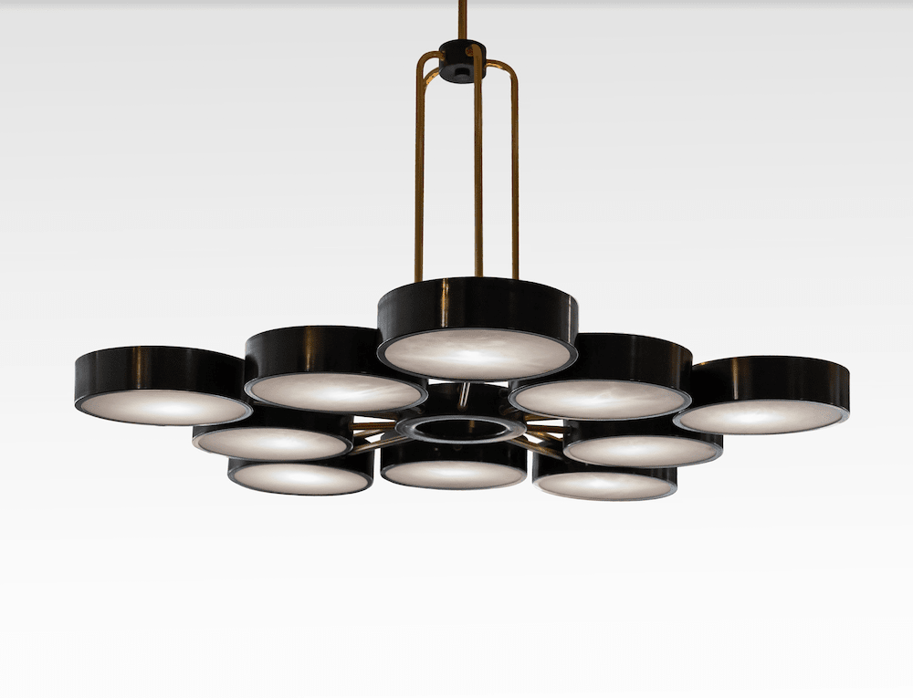 Modern 10-Light Round Alabaster Cluster Chandelier for Low-ceiling - D44"*H42"(D111.76cm*H106.68cm)Warm Lightcasivra