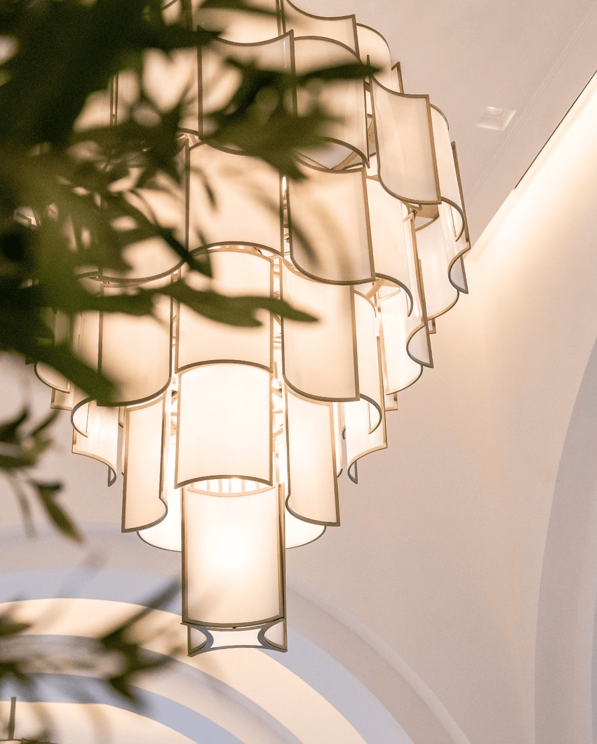 Modern Acrylic Tile Chandelier for High-ceiling - 6 Tier/D47.2"*H37.4"casivra