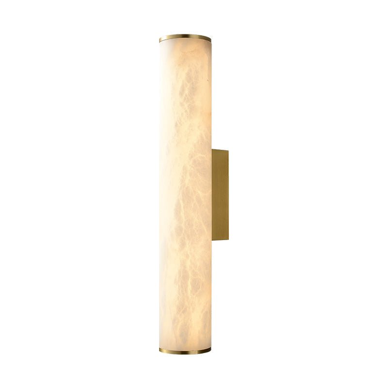 Modern Alabaster Bathroom Sconce - SmallBlackcasivra