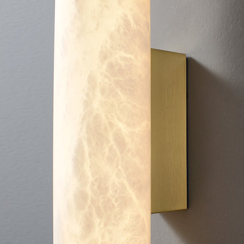 Modern Alabaster Bathroom Sconce - SmallBrasscasivra