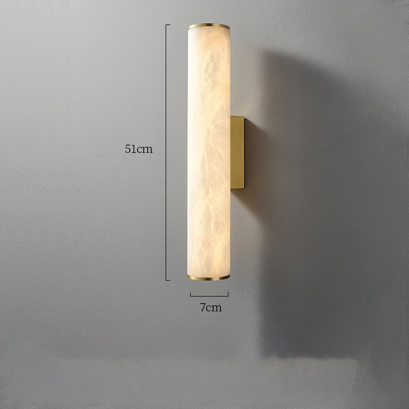 Modern Alabaster Bathroom Sconce - LargeBlackcasivra