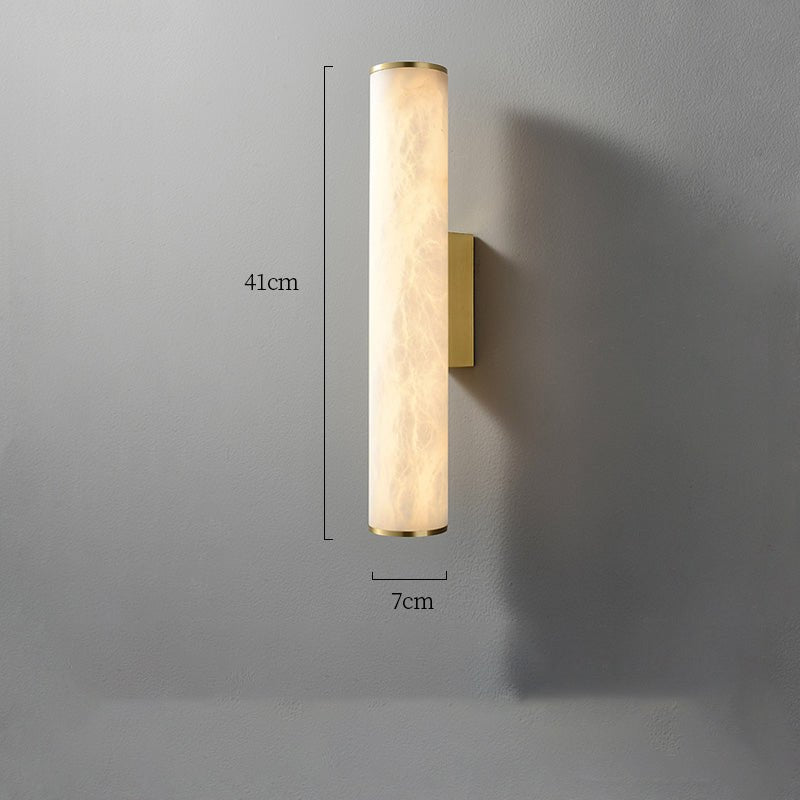 Modern Alabaster Bathroom Sconce - LargeBlackcasivra