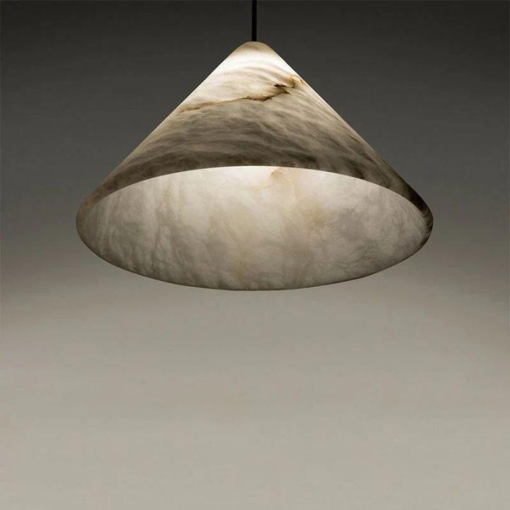 Modern Alabaster Kitchen Island Pendant Light - Large - D13"casivra