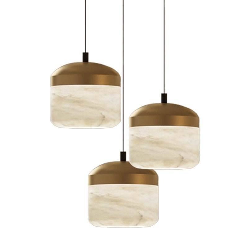Modern Alabaster Pendant Lamp For Staircase, Kitchen Pendant Light - 1 Lightcasivra