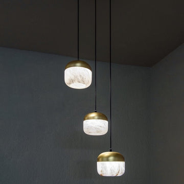 Modern Alabaster Pendant Lamp For Staircase, Kitchen Pendant Light - 1 Lightcasivra