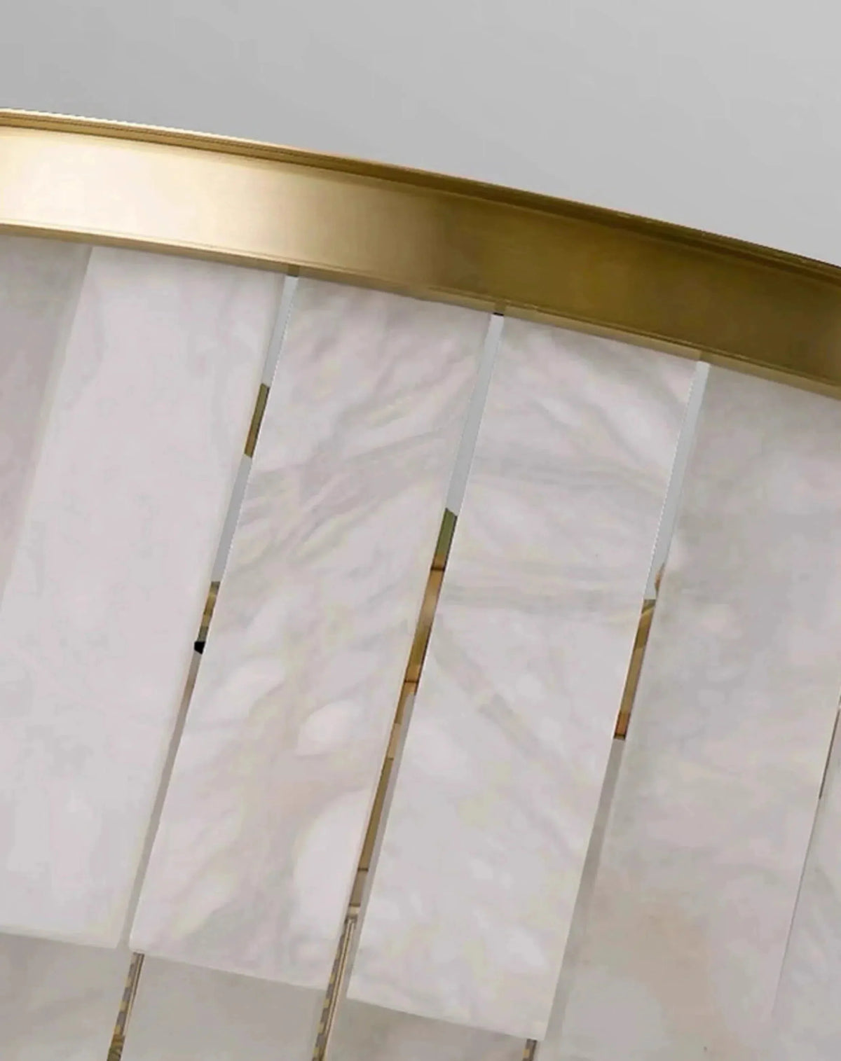 Modern Alabaster Tiered Chandelier - Copper+WhiteDia 100cm x H 77cm / D 39.4 x H 30.3casivra