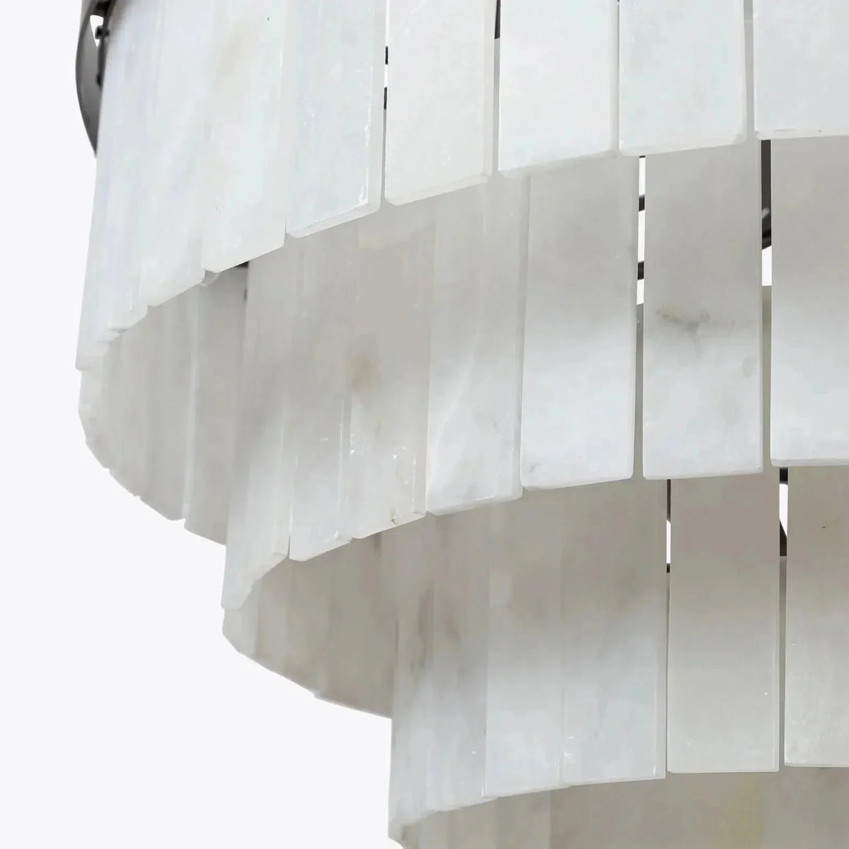 Modern Alabaster Tiered Chandelier - Copper+WhiteDia 100cm x H 77cm / D 39.4 x H 30.3casivra