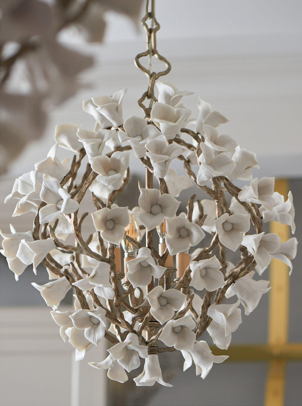 Modern Art Design Lily Ceramic Flower Chandelier for Low-ceiling-casivra-casivra