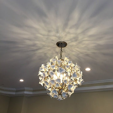 Modern Art Design Lily Ceramic Flower Chandelier for Low-ceiling-casivra-casivra