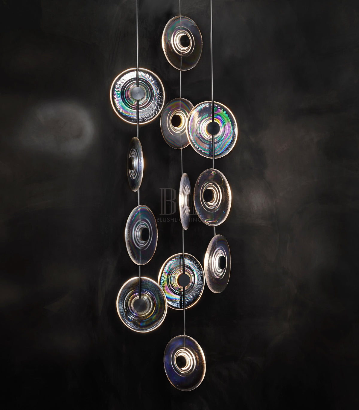 Modern Art Design Radiant Glass Chandelier - Single Pendant/3 Pieces/D12.5"*H48"Brasscasivra