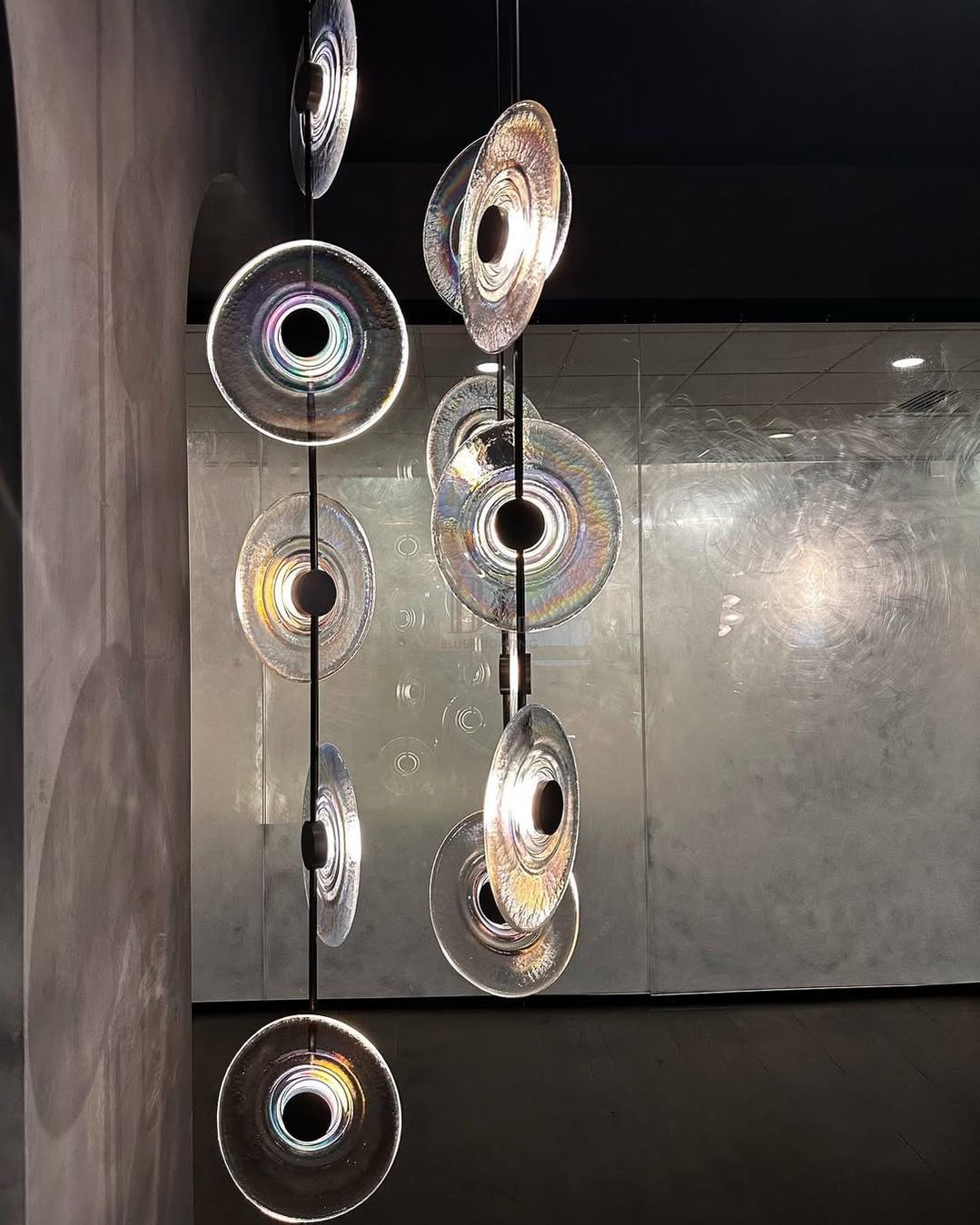Modern Art Design Radiant Glass Chandelier - Single Pendant/3 Pieces/D12.5"*H48"Brasscasivra