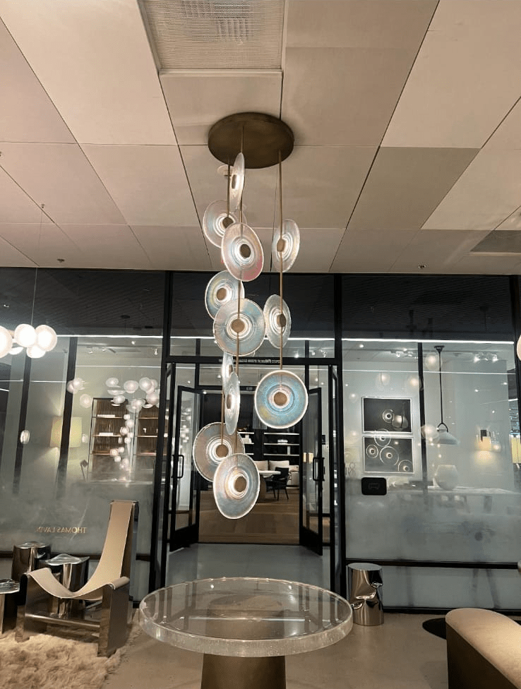 Modern Art Design Radiant Glass Chandelier - Single Pendant/3 Pieces/D12.5"*H48"Brasscasivra