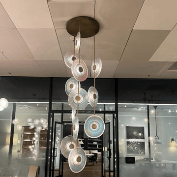 Modern Art Design Radiant Glass Chandelier - Single Pendant/3 Pieces/D12.5"*H48"Brasscasivra