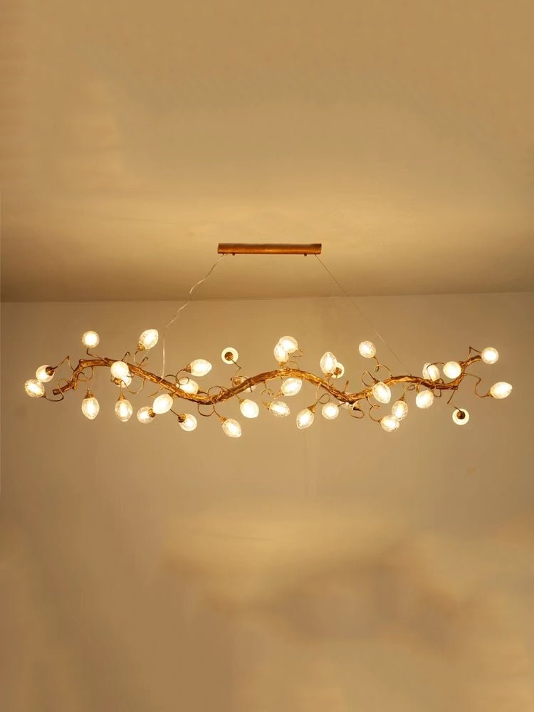 Modern Art Extra Large Branch Style Chandelier with Clear Bubble Glass Eggs for Dining Room and Living Room - 30 Lights: L68.9"*W16.5"*H17.7"Warm Lightcasivra