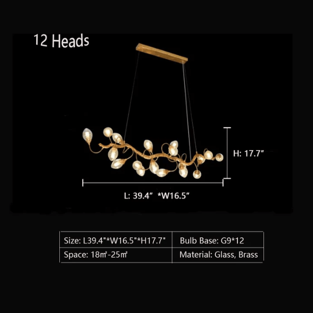 Modern Art Extra Large Branch Style Chandelier with Clear Bubble Glass Eggs for Dining Room and Living Room - 30 Lights: L68.9"*W16.5"*H17.7"Warm Lightcasivra