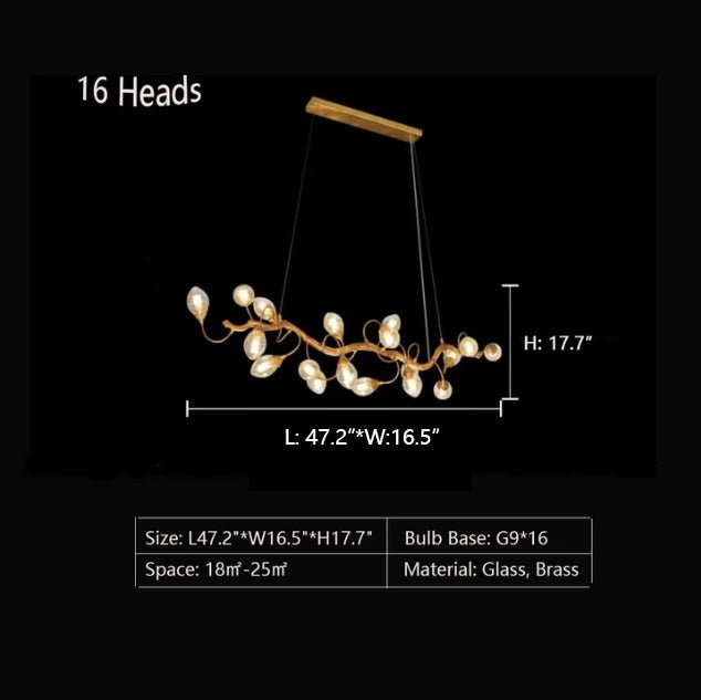 Modern Art Extra Large Branch Style Chandelier with Clear Bubble Glass Eggs for Dining Room and Living Room - 30 Lights: L68.9"*W16.5"*H17.7"Warm Lightcasivra