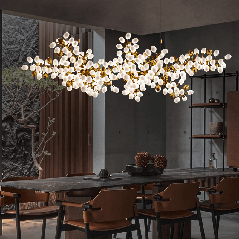 Modern Artistic Linear Elegant Grape Extra Large Chandelier - 70.9" Lcasivra
