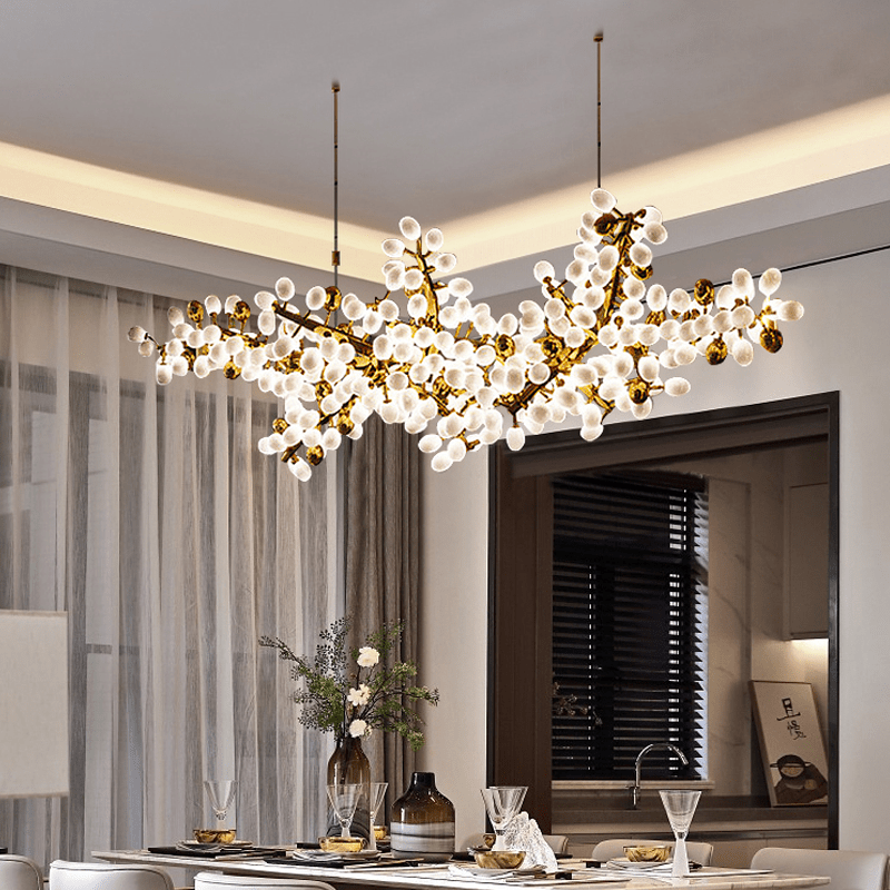 Modern Artistic Linear Elegant Grape Extra Large Chandelier - 70.9" Lcasivra