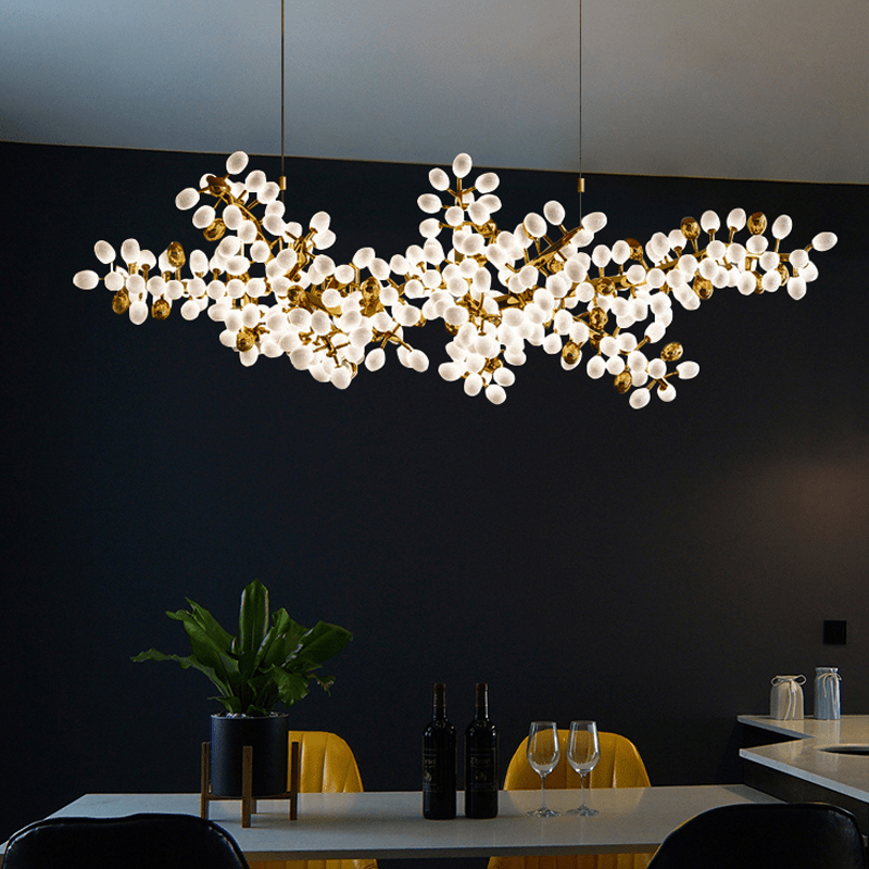Modern Artistic Linear Elegant Grape Extra Large Chandelier - 70.9" Lcasivra