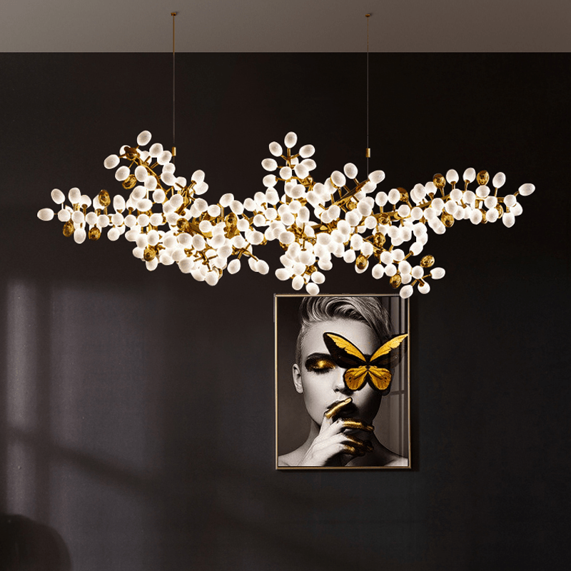 Modern Artistic Linear Elegant Grape Extra Large Chandelier - 70.9" Lcasivra