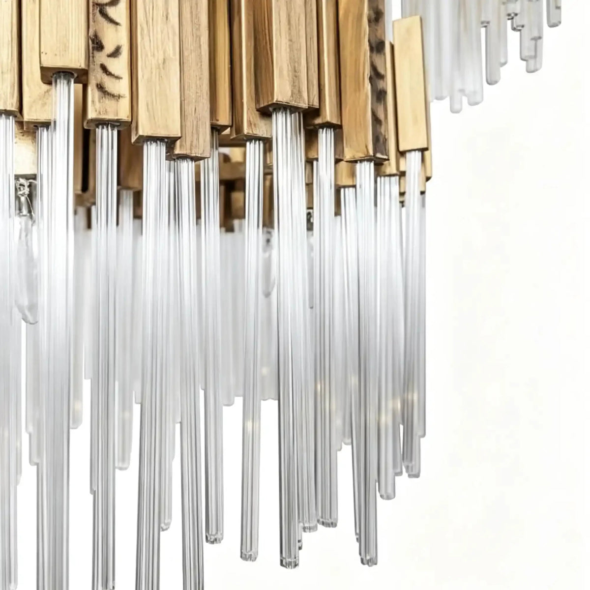 Modern Artistic Luxury Multi-layers Glam Glass Chandelier for High-Ceiling/Staircase/Foyer - 4 Layers/D40"*H95"BlackWarm Lightcasivra