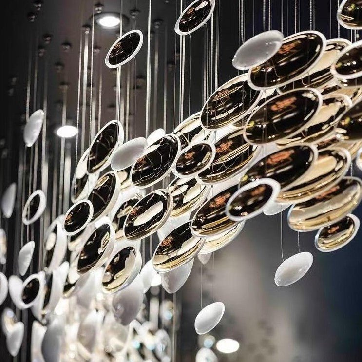Modern Artistic Unique Golden Dragon Egg Pendant Ceiling Light Fixture for Staircase/ Sales Center/ Hotel - casivra