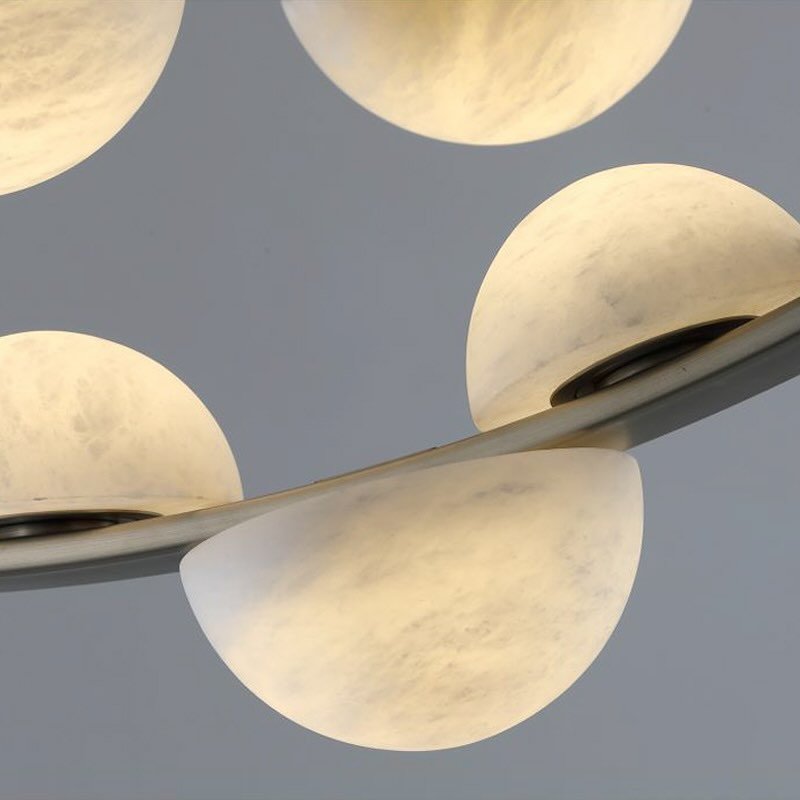 Modern Belt Alabaster Drops LED Chandelier - D74"*H47.2"/ Dia 188cm*H 120cmWarm Lightcasivra