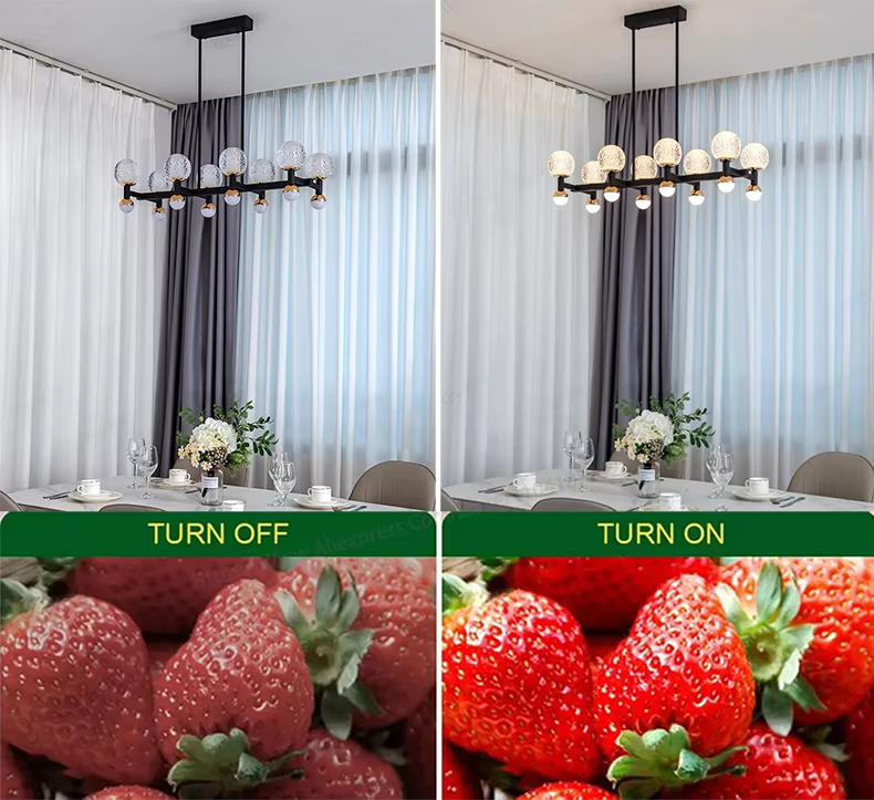 Modern Black Linear Dining Room Chandelier 12/16 Lights - 16 LightWarm White 3000Kcasivra