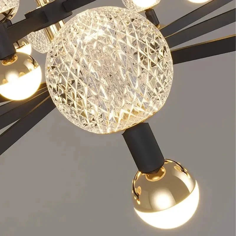 Modern Black Linear Dining Room Chandelier 12/16 Lights - 16 LightWarm White 3000Kcasivra
