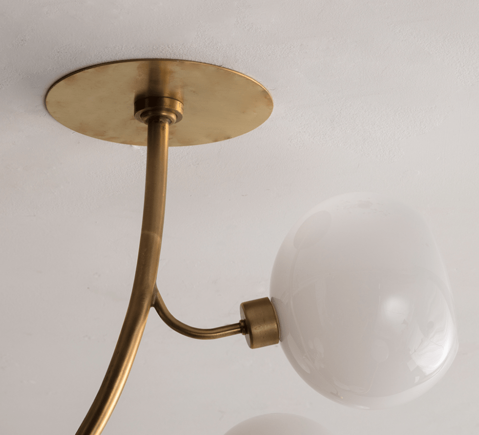 Modern Brass Branch Chandelier with Handcrafted Glass Globes - L62"*W22"*H50"(L157.5cm*W55.88cm*H127cm)Warm Lightcasivra